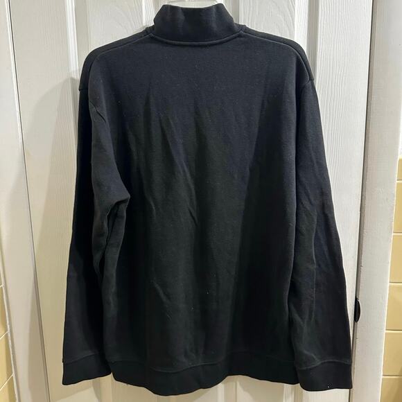 Nick(it) Quarter Zip Pullover Men’s Micro-rib Ribbed Black Sweater Medium EUC - Picture 2 of 7
